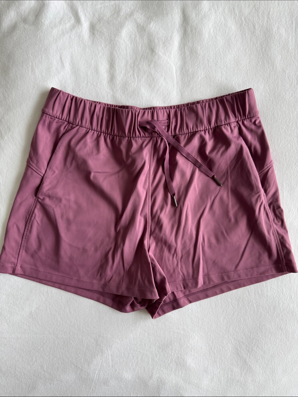 Women's Athletic Drawstring Shorts Mauve Size Medium